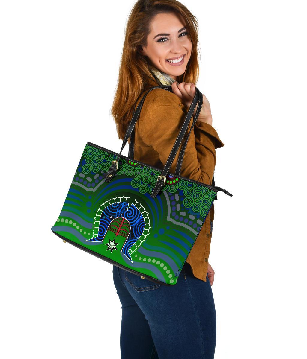 torres-strait-large-leather-tote-bag-dhari-and-dot-patterns