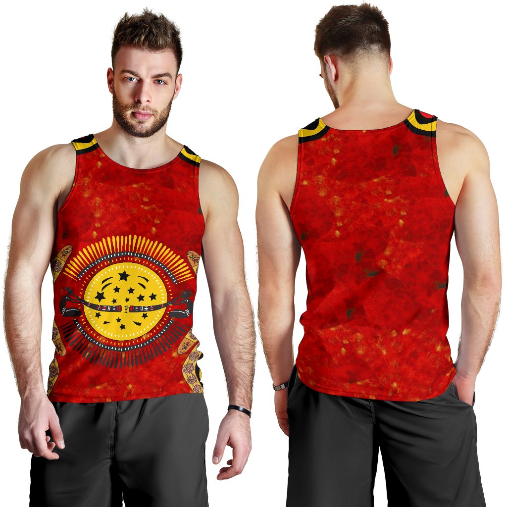 Aboriginal Tank Top, Boomerang Patterns - Vibe Hoodie Shop