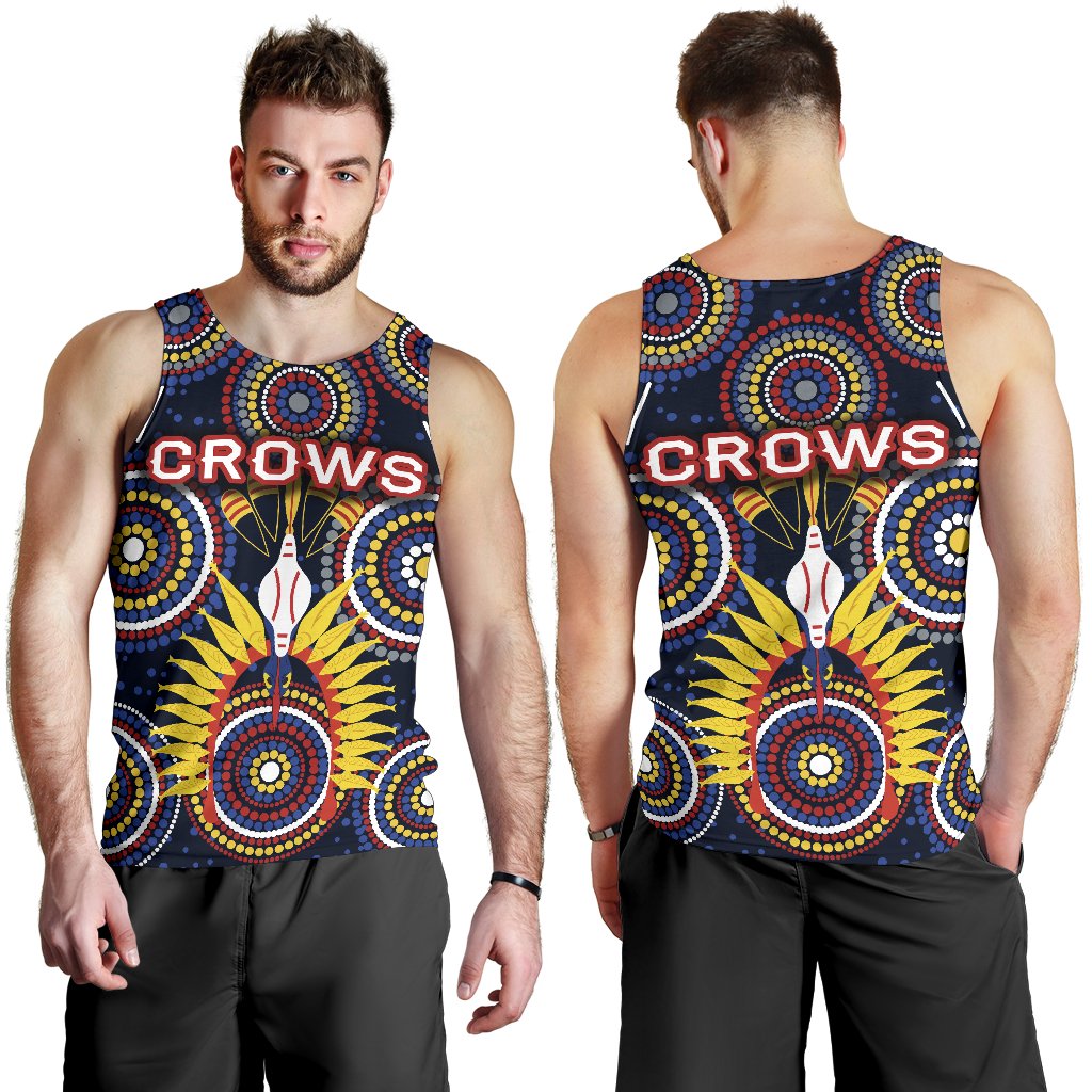 Adelaide Men's Tank Top Original Indigenous Crows - Vibe Hoodie Shop