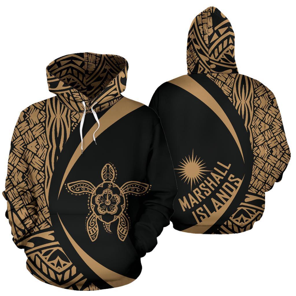 Marshall Islands Turtle Polynesian Hoodie - Circle Style 01 - Vibe Hoodie Shop