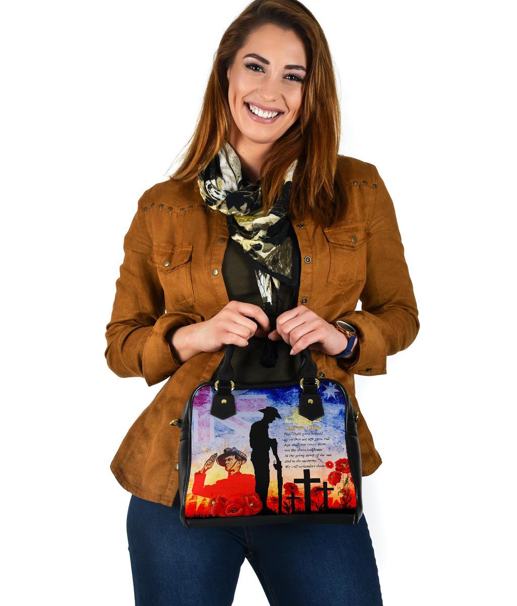 ANZAC Shoulder Handbag - ANZAC 2020 Lest We Forget The Australian Army - Vibe Hoodie Shop