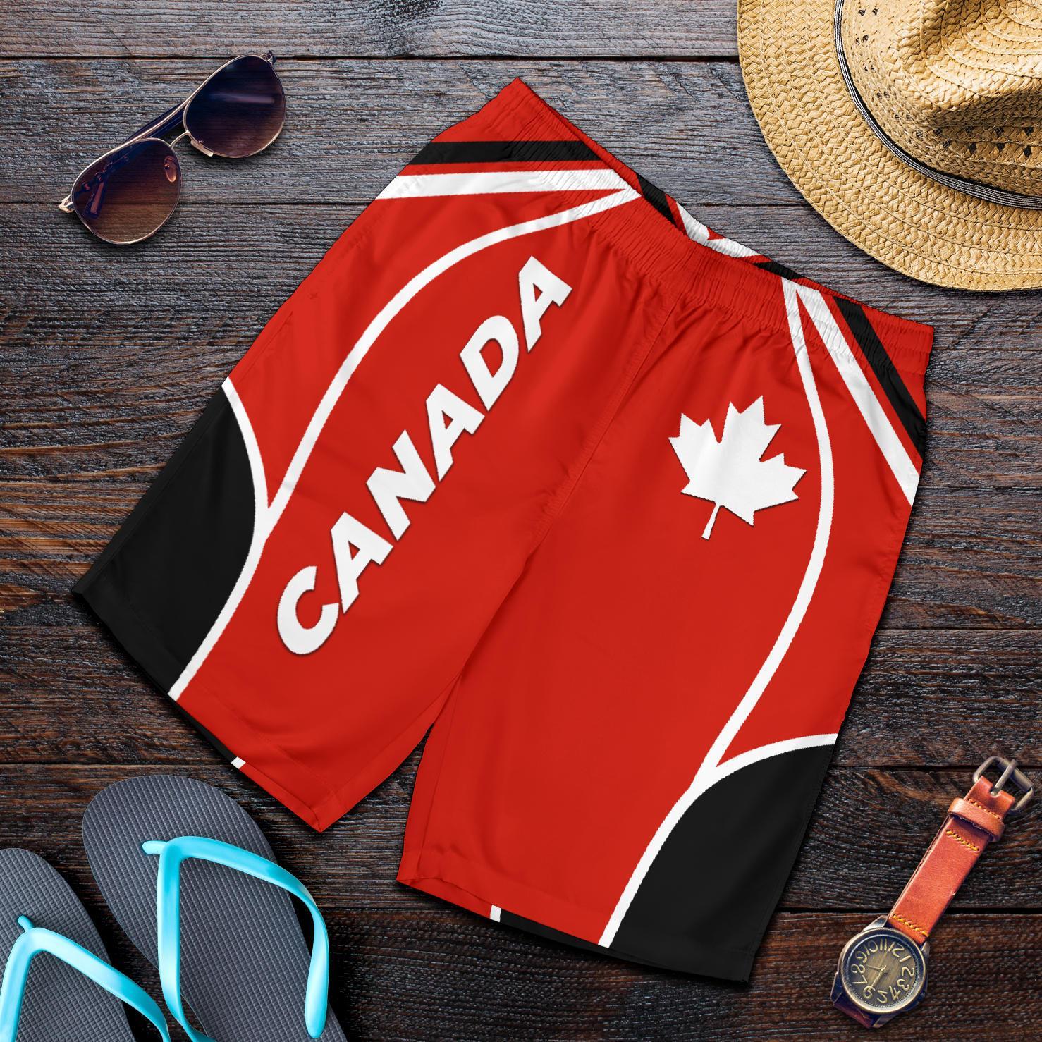 Canada Men's Shorts - Canadian Maple Leaf Sport Style - Vibe Hoodie Shop