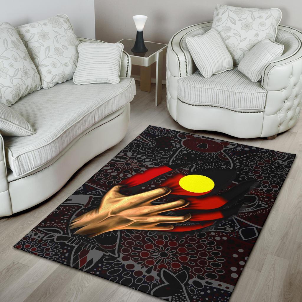 Aboriginal Area Rug - Aboriginal Blood In Me - Vibe Hoodie Shop