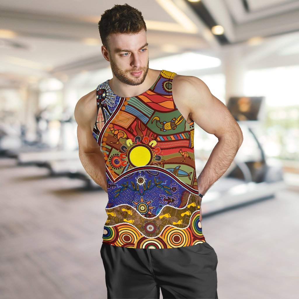 Men's Tank Top - Shaman People and Animals - Vibe Hoodie Shop