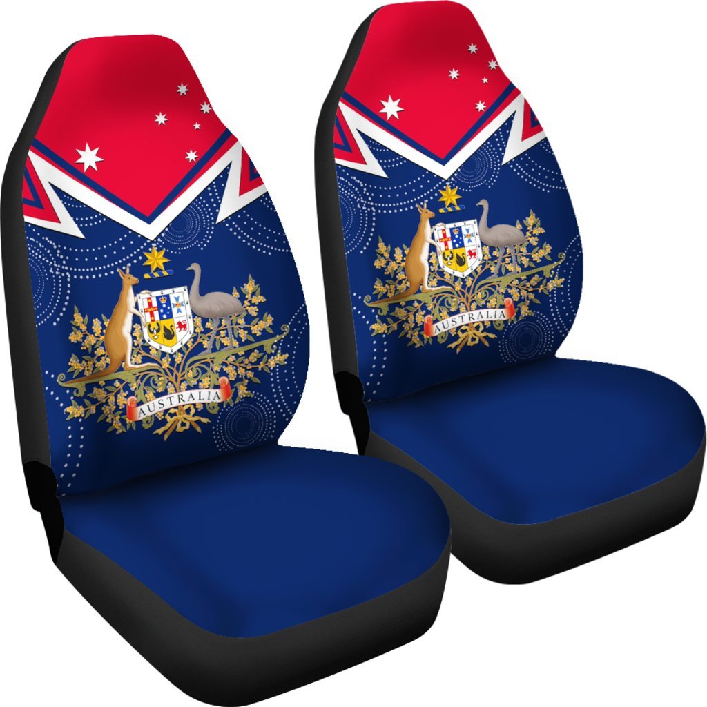 Car Seat Covers - Australian Coat Of Arms Flag Color - Vibe Hoodie Shop