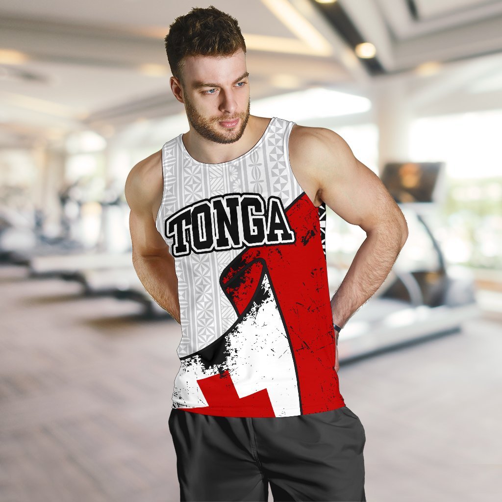 Tonga Special White Men's Tank Top - Vibe Hoodie Shop