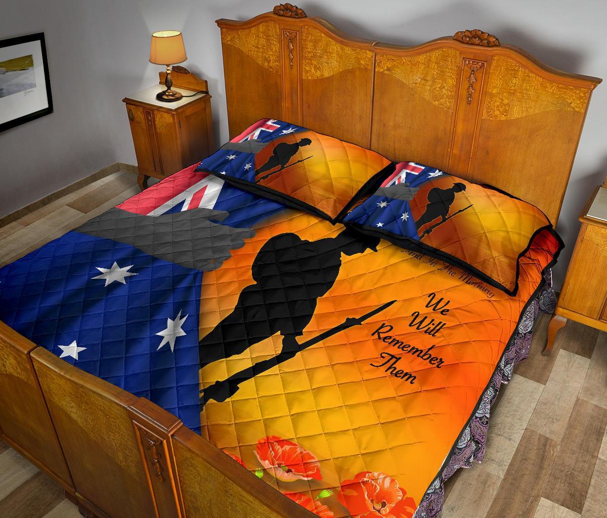 ANZAC Quilt Bed Set - We Will Remember Them Ver02 - Vibe Hoodie Shop