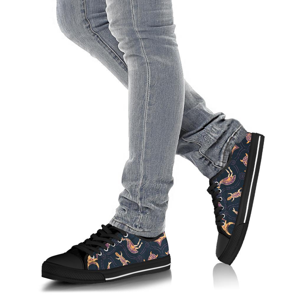 Low Top Shoes - Indigenous Animals Patterns - Vibe Hoodie Shop