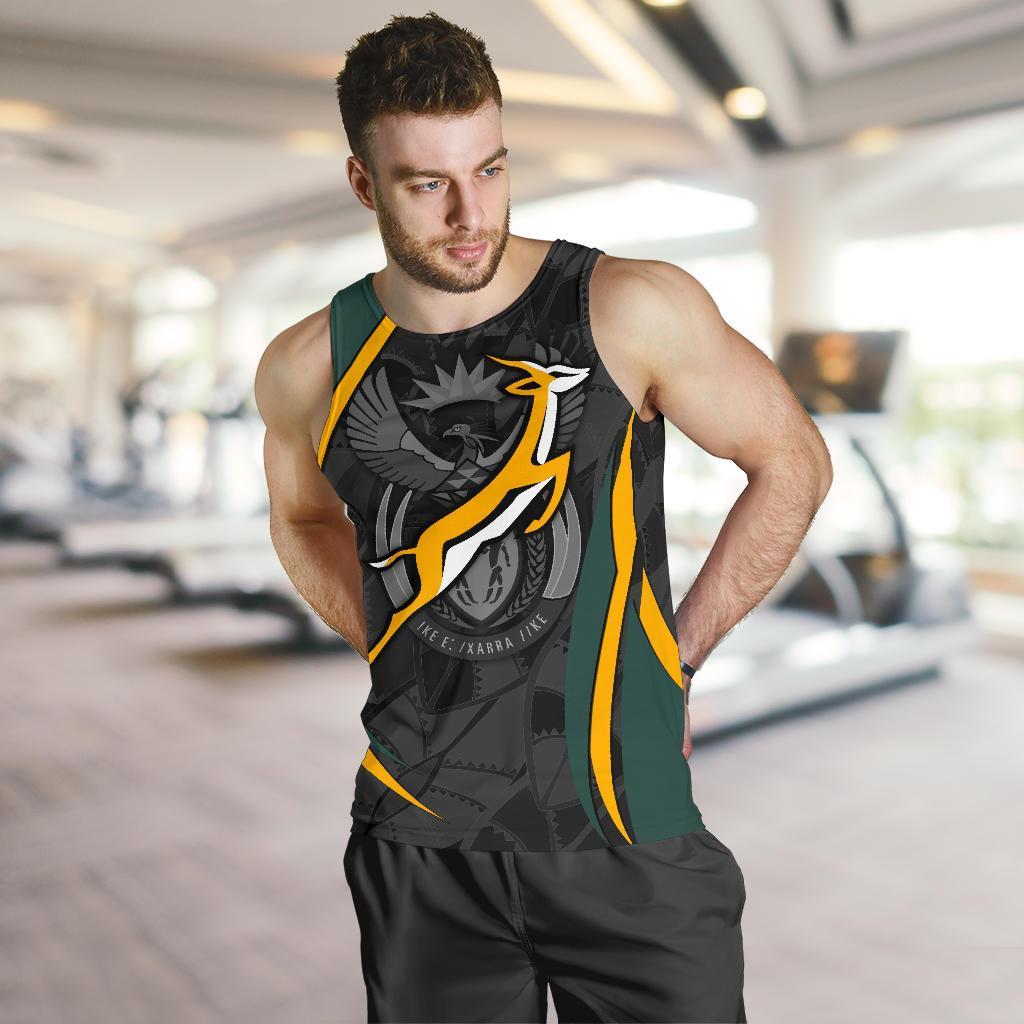 South Africa Men's Tank Top - South African Spirit (Yellow) - Vibe Hoodie Shop