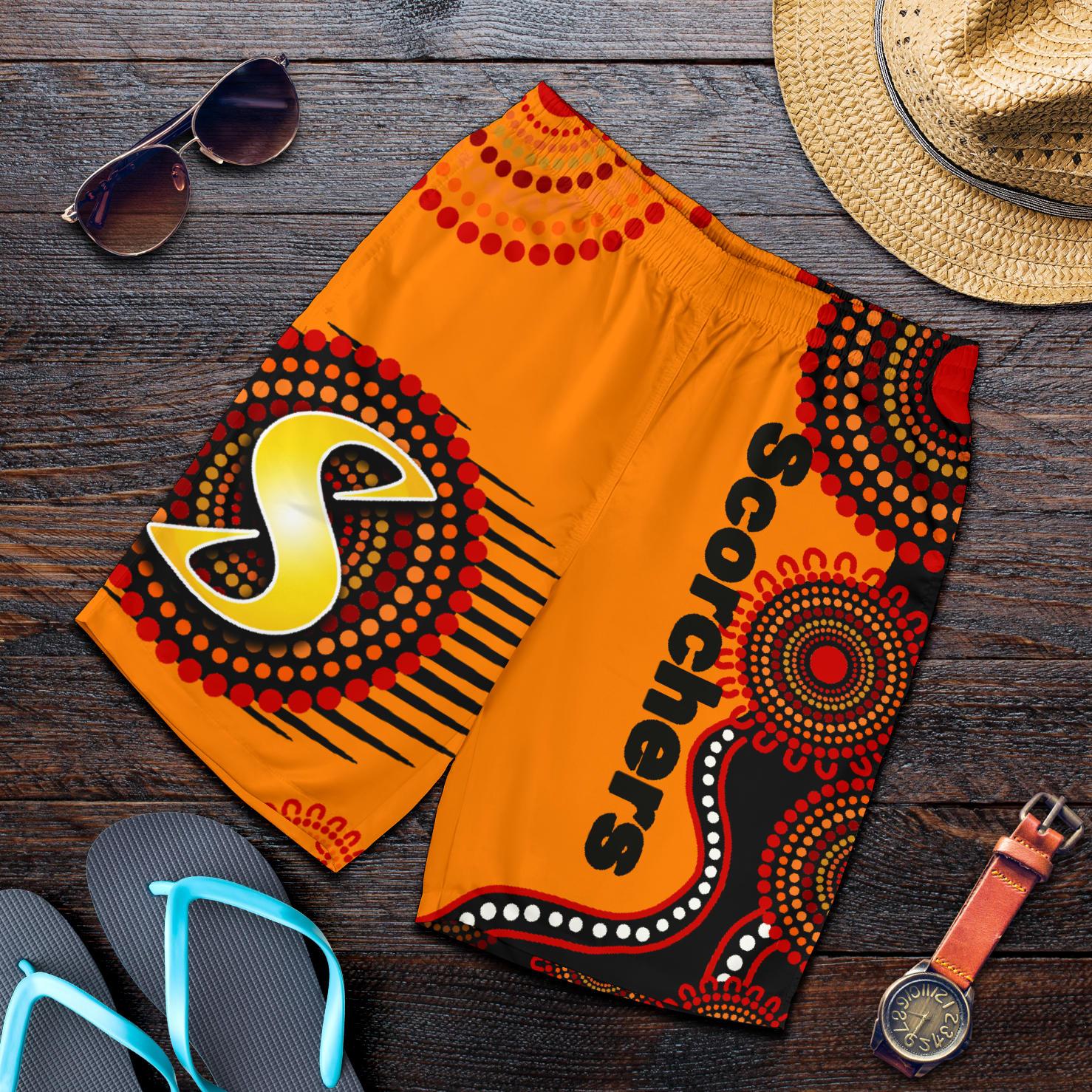 Perth Scorchers All Over Print Men's Shorts - Vibe Hoodie Shop