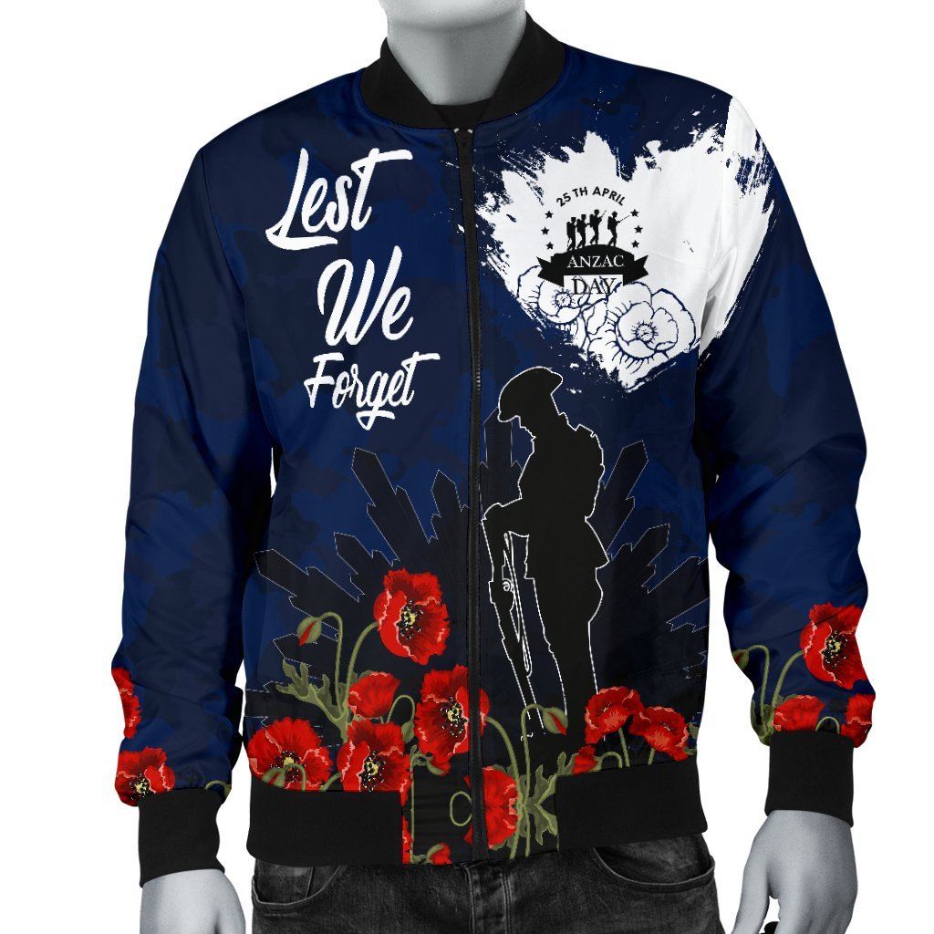 ANZAC Day Men's Bomber Jacket - Australia ANZAC Day 2021 - Vibe Hoodie Shop