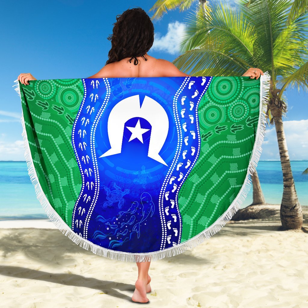 custom-torres-strait-islanders-beach-blanket-torres-symbol-with-aboriginal-patterns