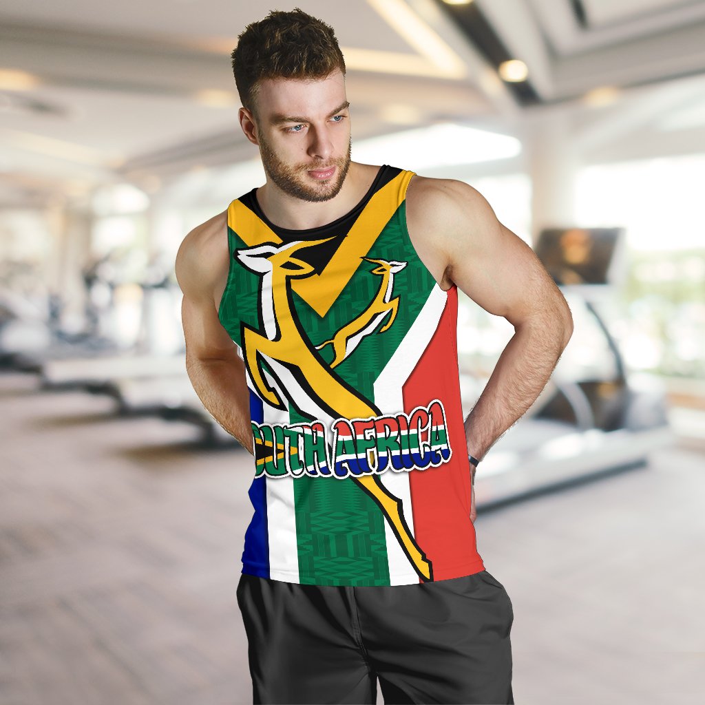 South Africa Men Tank Top Springboks Rugby Be Proud - Vibe Hoodie Shop