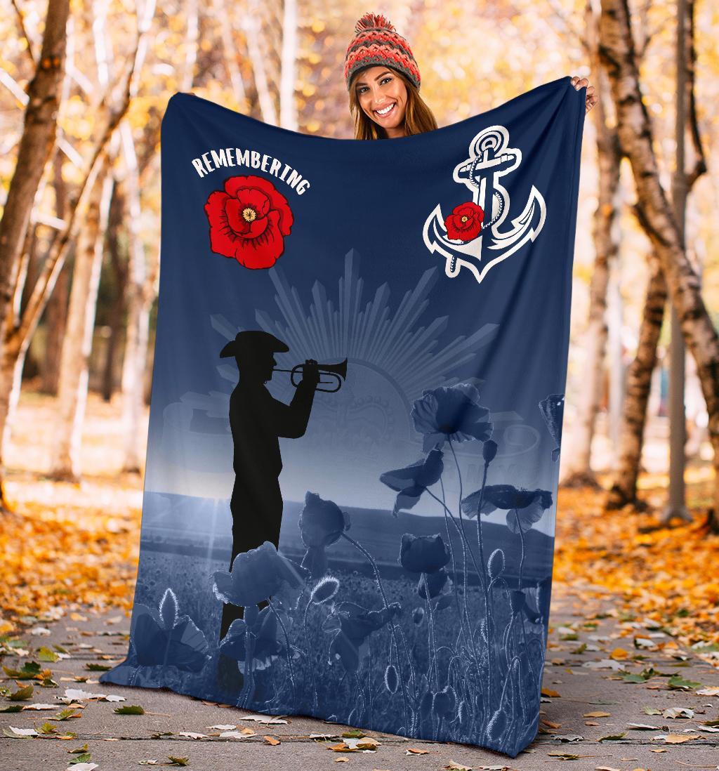 Australia Navy ANZAC Premium Blanket - Remembering Our Heroes - Vibe Hoodie Shop