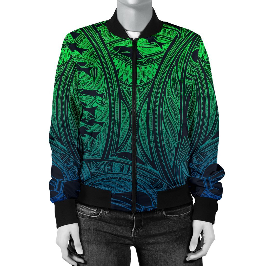 Torres Strait Islanders Women's Bomber Jacket - Ocean Art - Vibe Hoodie Shop