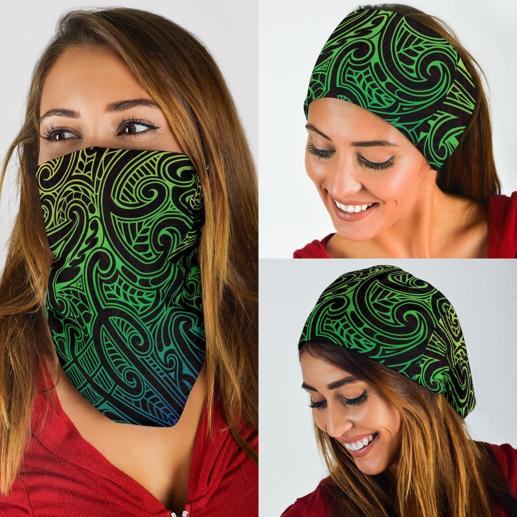 New Zealand Maori Bandana - Light Green - Vibe Hoodie Shop