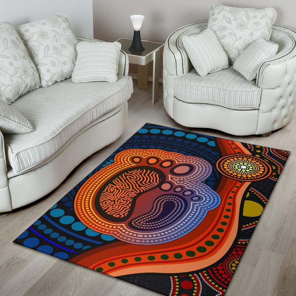 Aboriginal Area Rug - Mother And Son Foot - Vibe Hoodie Shop