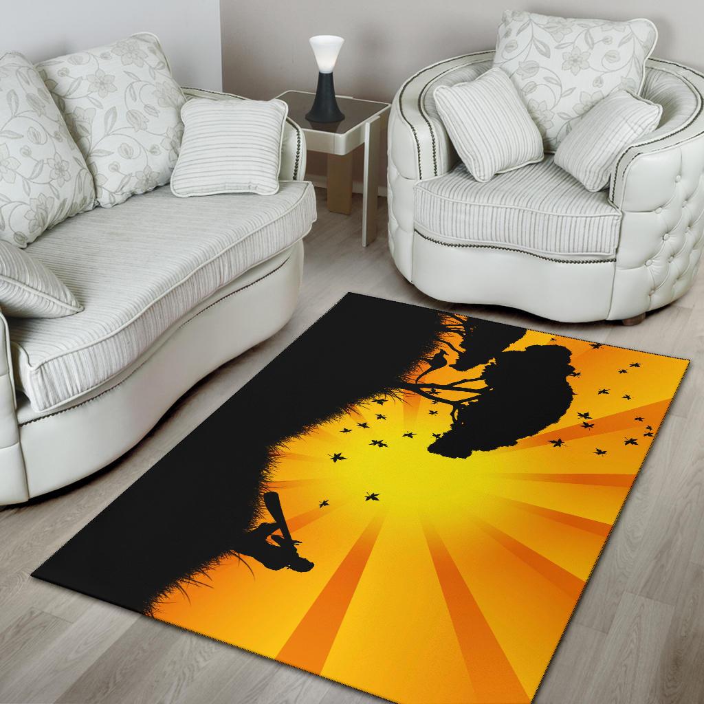 Area Rug - Didgeridoo Australia Aboriginal Rug Sunset Landscape Art - Vibe Hoodie Shop