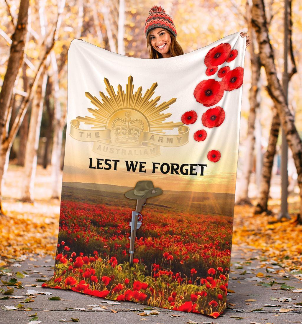 ANZAC Day 2021 Premium Blanket - We Will Remember Them - Vibe Hoodie Shop