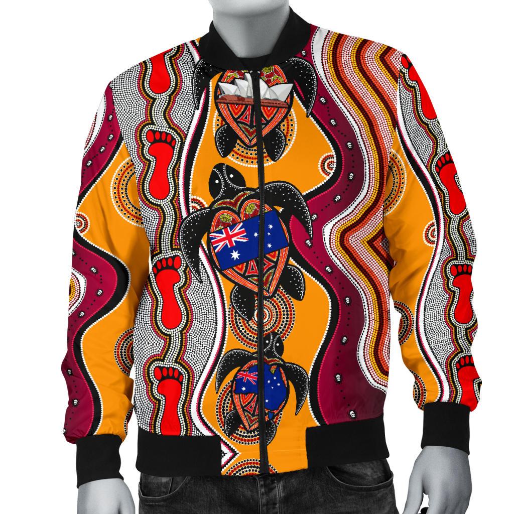 Bomber Jacket - Aboriginal Patterns Jacket Turtle - Men - Vibe Hoodie Shop