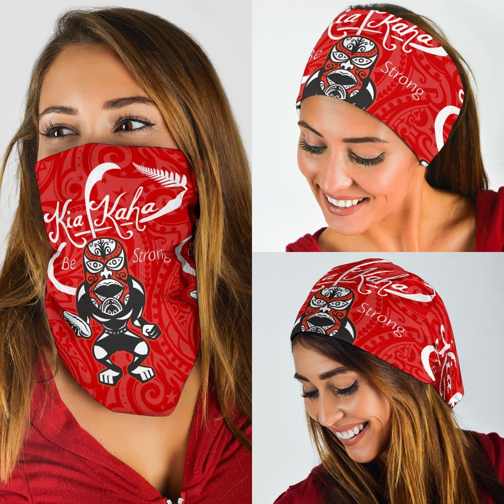 New Zealand Bandana Rugby Kia Kaha Be Strong Red - Vibe Hoodie Shop