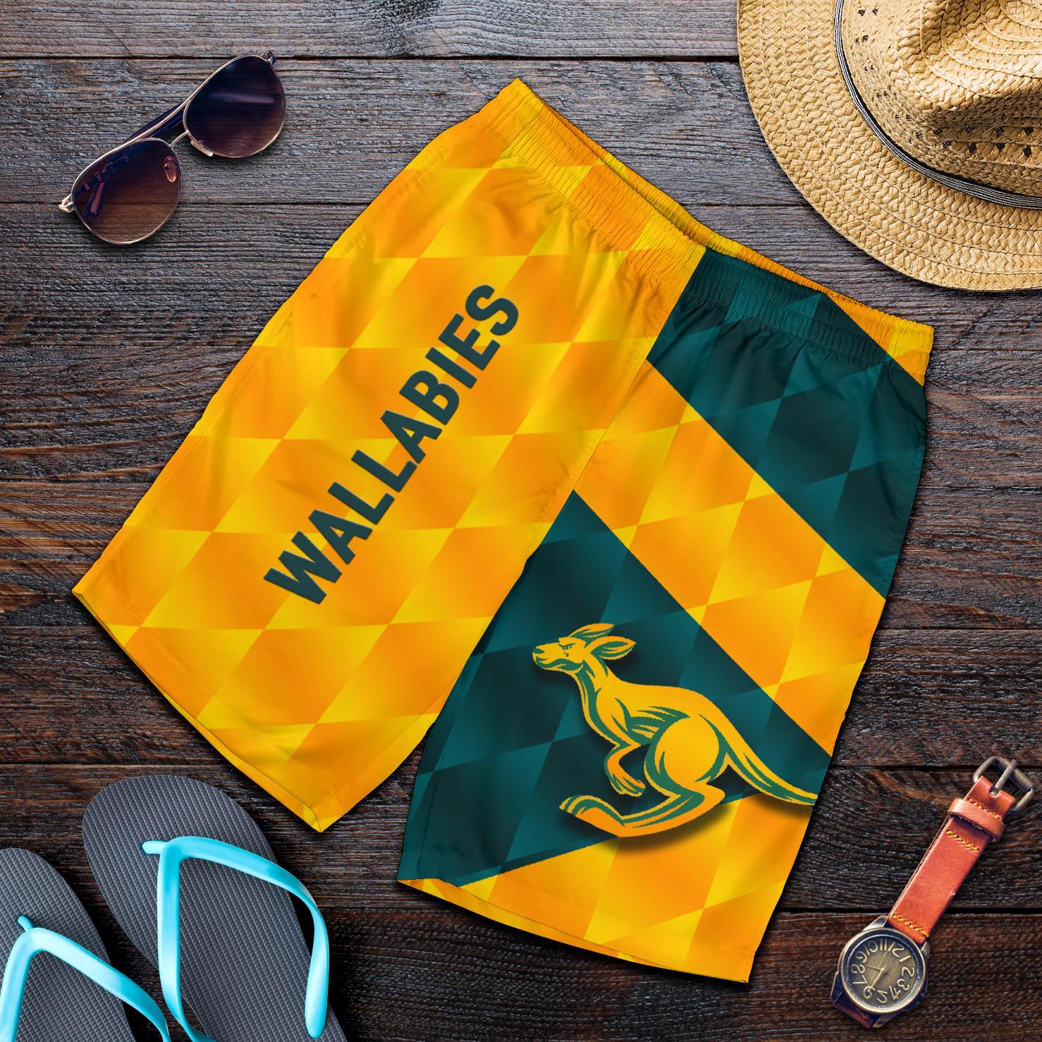 Wallabies Men Shorts Sporty Style - Vibe Hoodie Shop