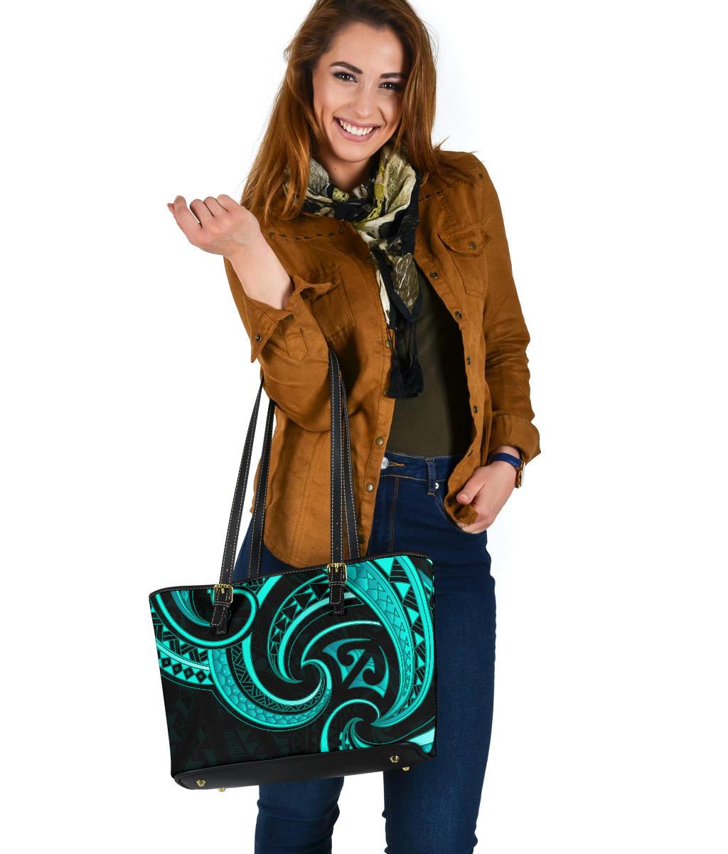 new-zealand-maori-mangopare-small-leather-tote-polynesian-turquoise