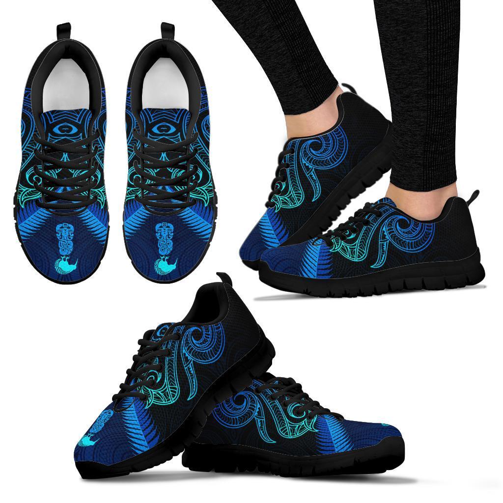 Maori Manaia New Zealand Sneakers Blue - Vibe Hoodie Shop