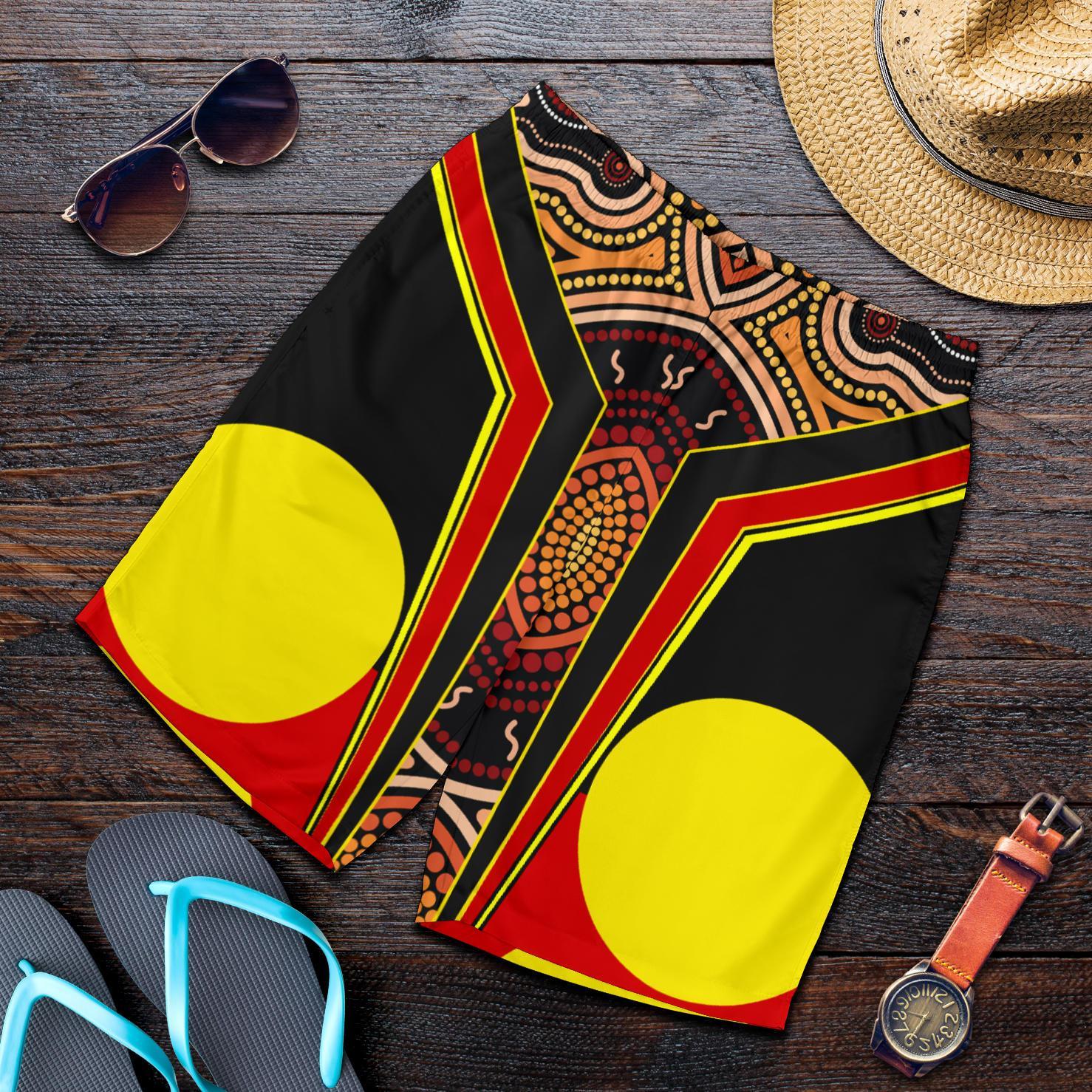 Men's Shorts - Aboriginal With Dot Painting Art - Vibe Hoodie Shop