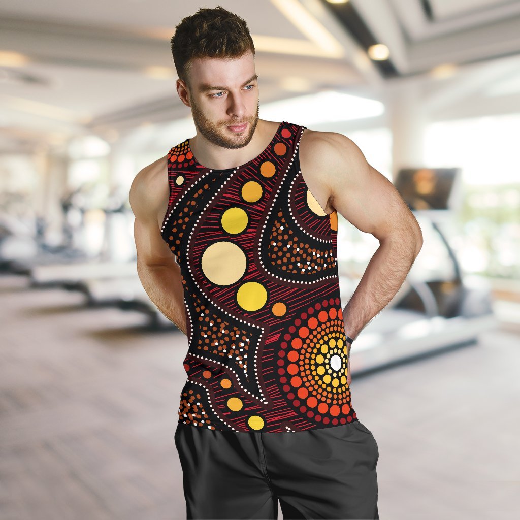 Aboriginal Men's Tank Top - Aboriginal Art Ver01 - Vibe Hoodie Shop