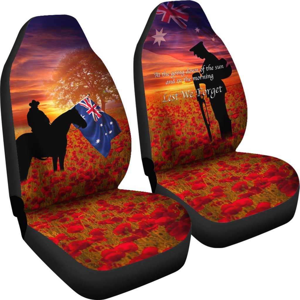 ANZAC Day 2021 Car Seat Covers - Lest We Forget - Vibe Hoodie Shop
