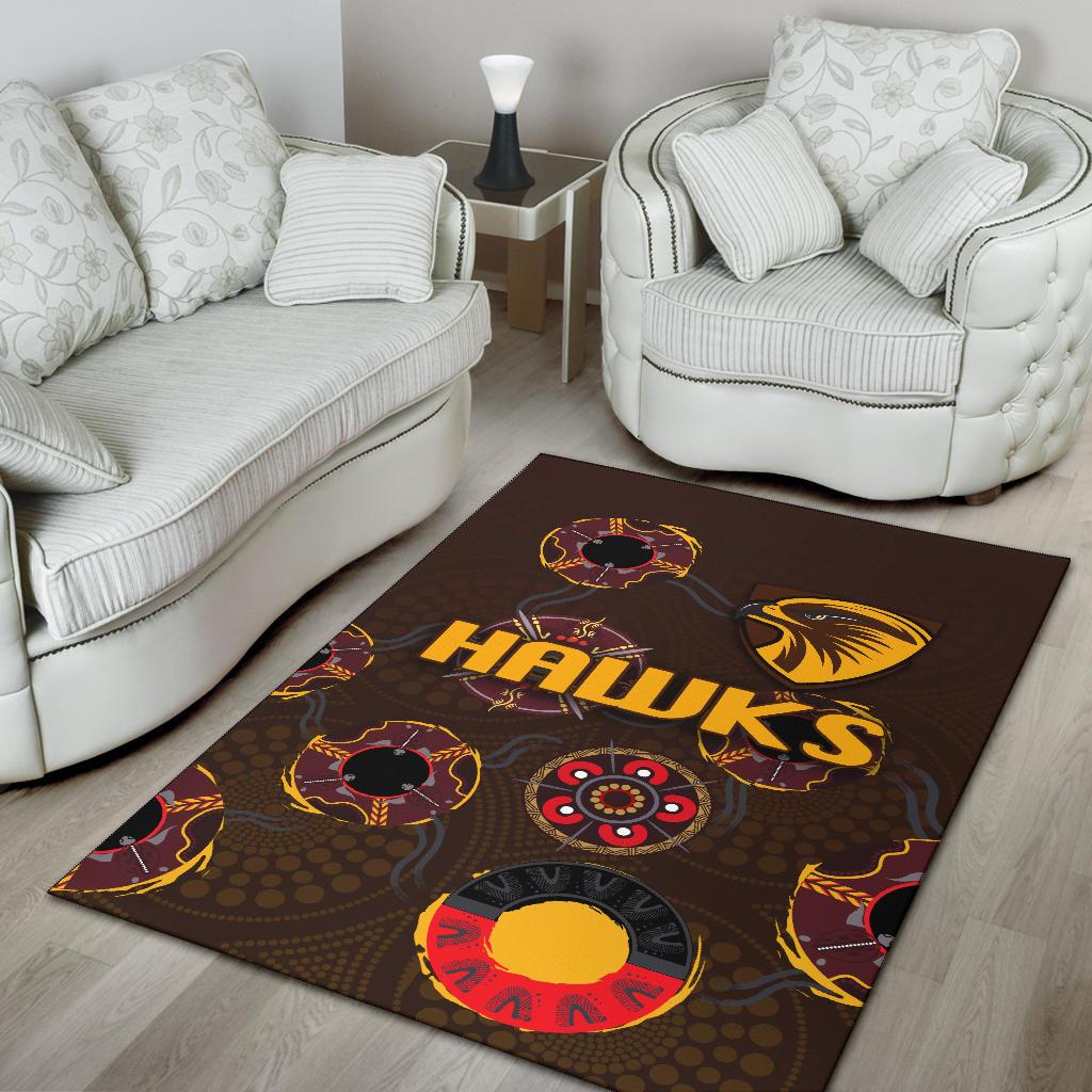 Hawthorn Area Rug Hawks Indigenous - Brown - Vibe Hoodie Shop