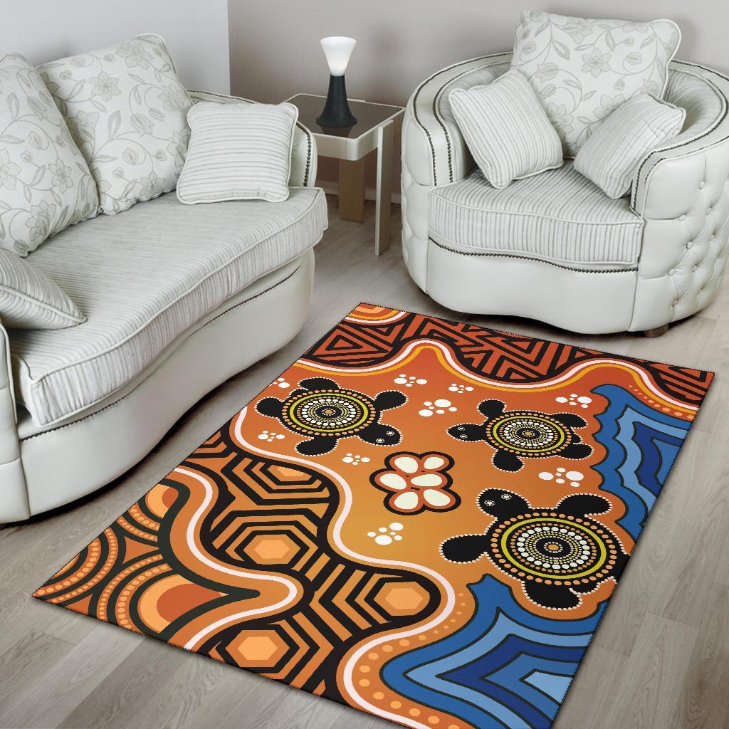 Aboriginal Area Rug - Indigenous Art Patterns Ver04 - Vibe Hoodie Shop