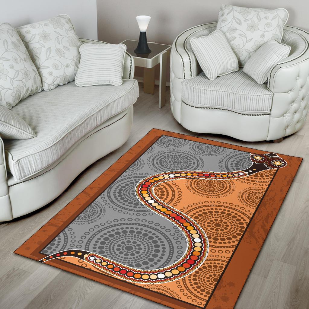 Aboriginal Area Rug - Indigenous Snake - Vibe Hoodie Shop