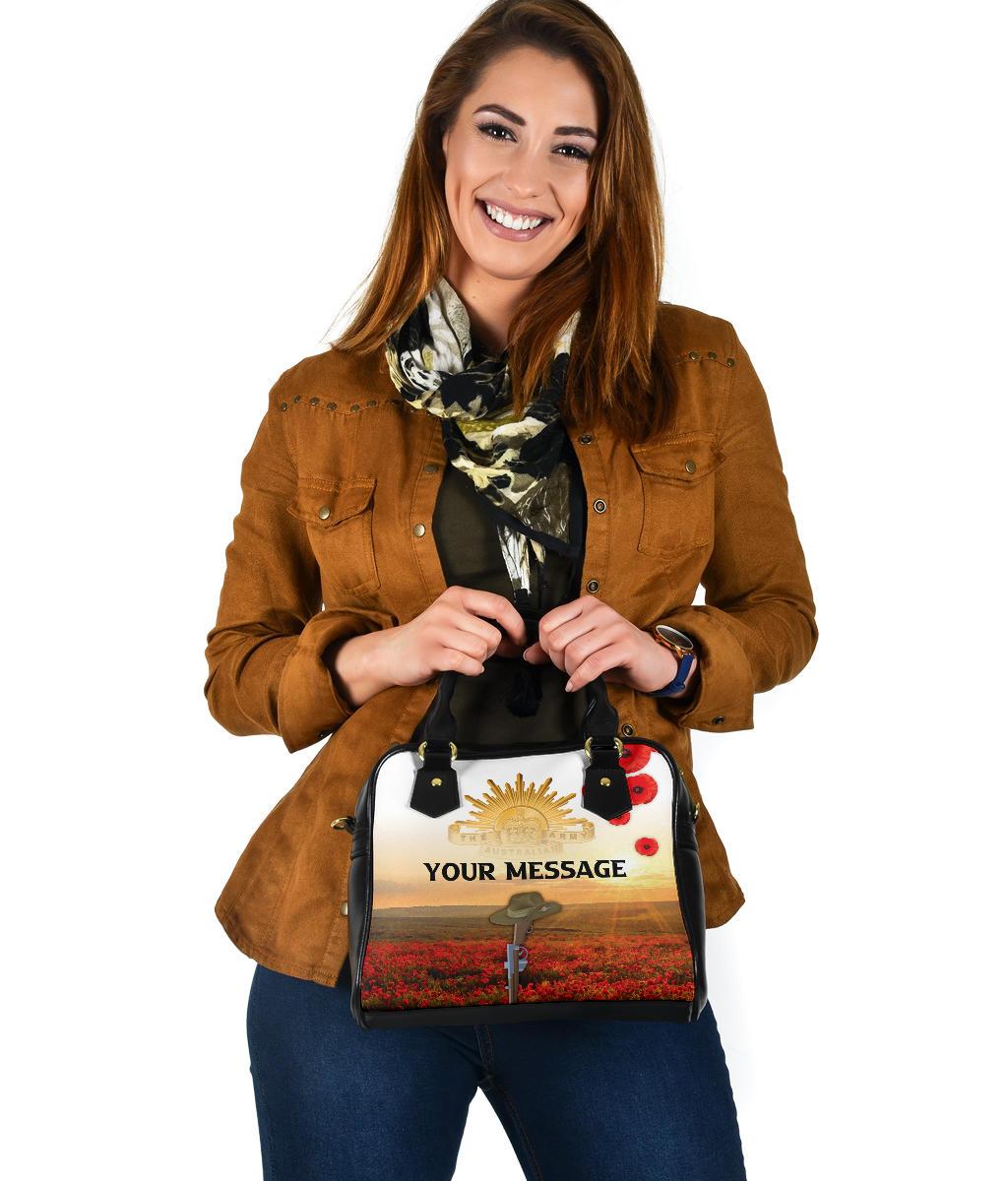 Custom ANZAC Day 2021 Shoulder Handbag - We Will Remember Them - Vibe Hoodie Shop
