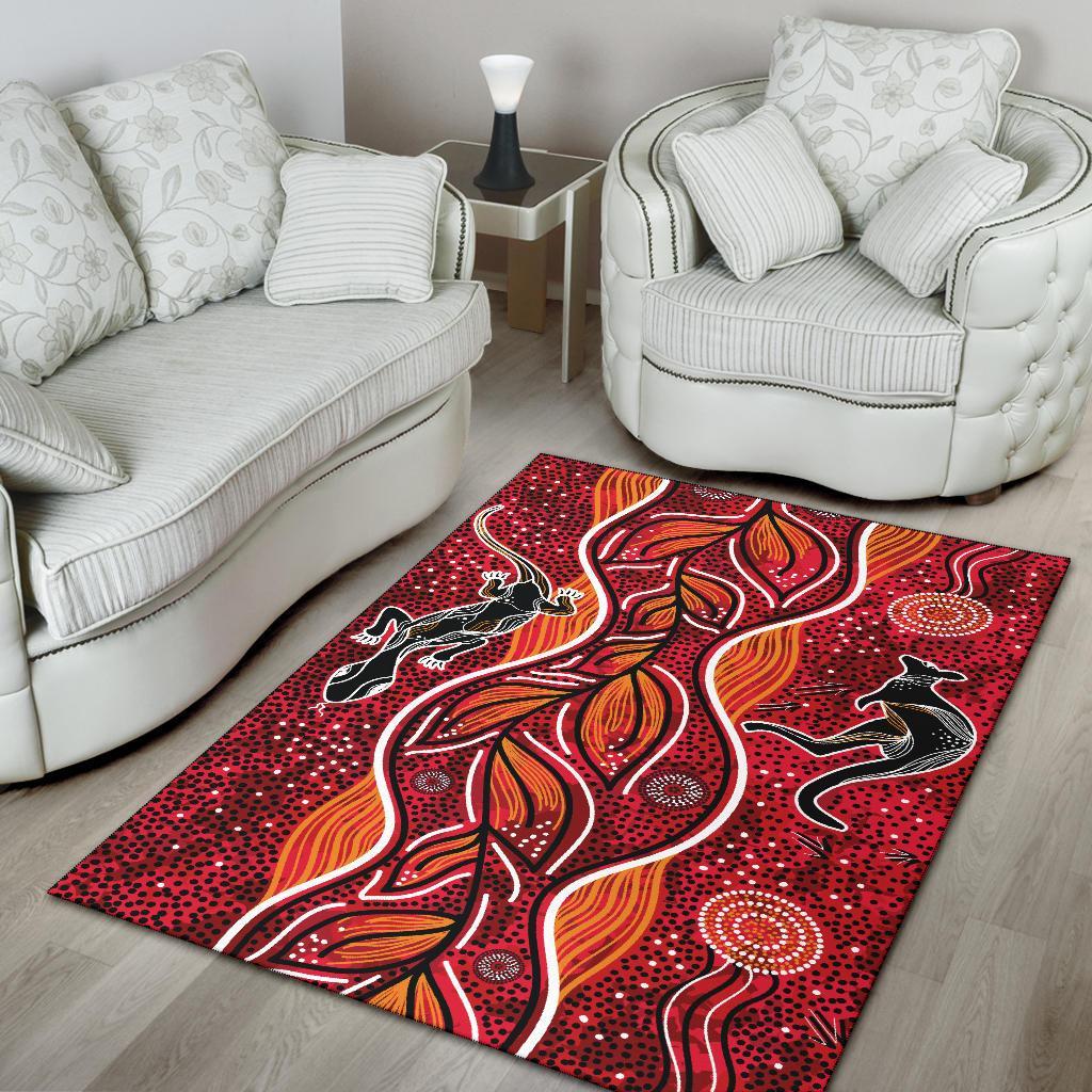 Aboriginal Area Rug - Indigenous Patterns Ver12 - Vibe Hoodie Shop