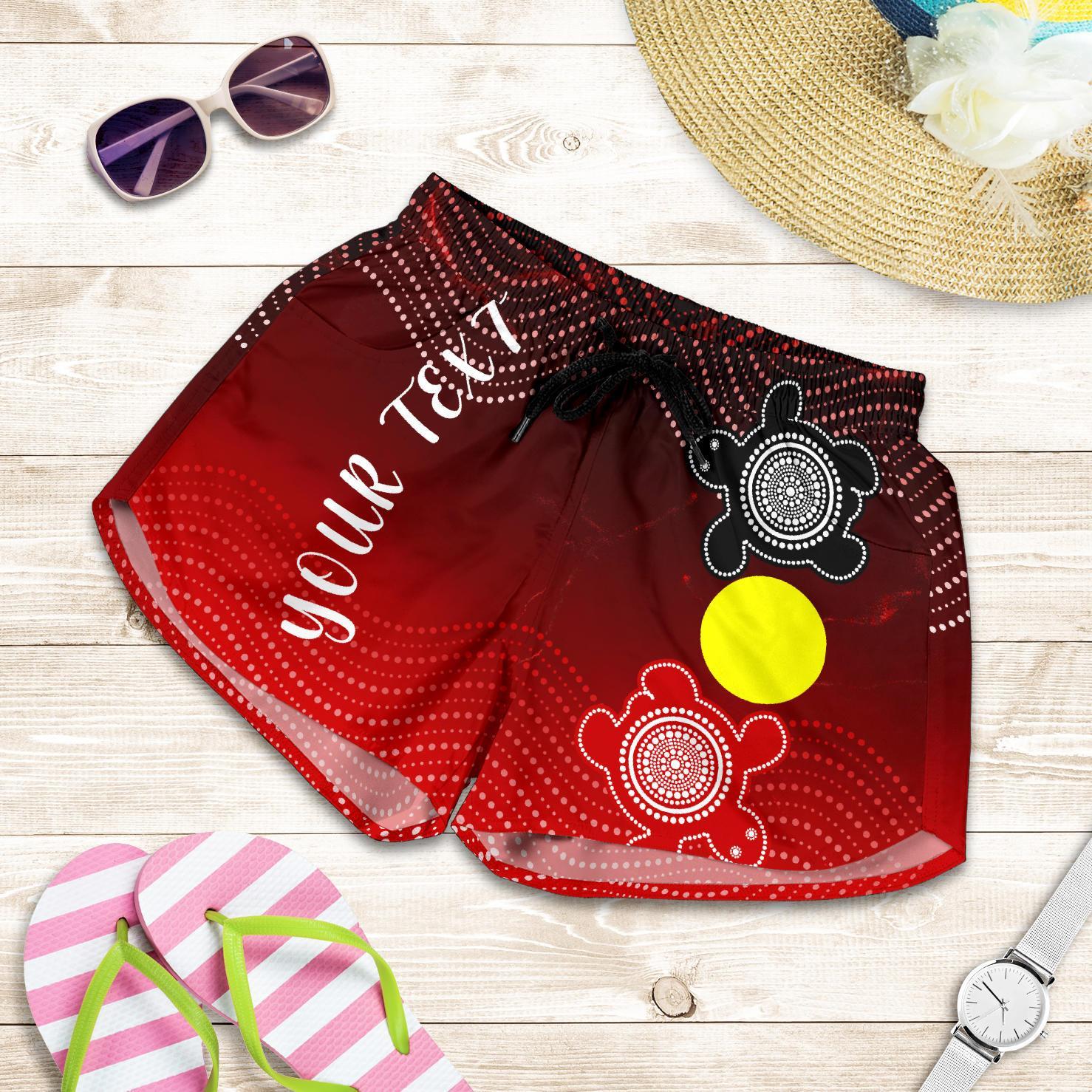 custom-aboriginal-womens-shorts-indigenous-circle-dot-painting-style