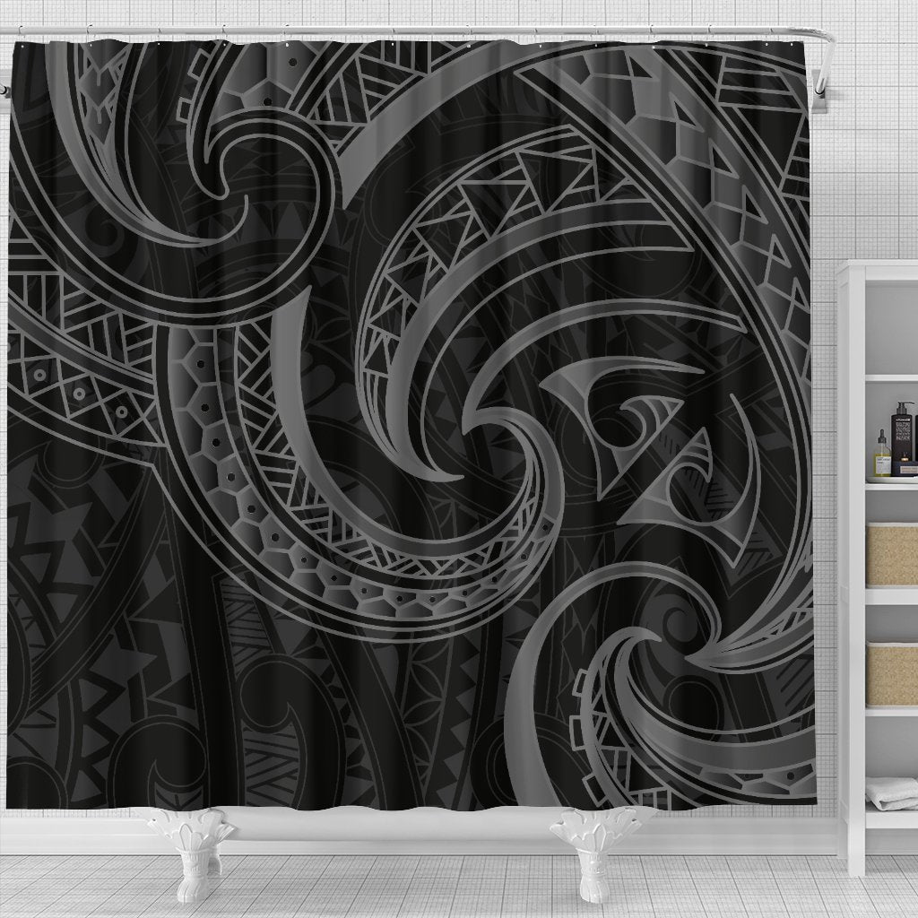 new-zealand-maori-mangopare-shower-curtain-polynesian-black