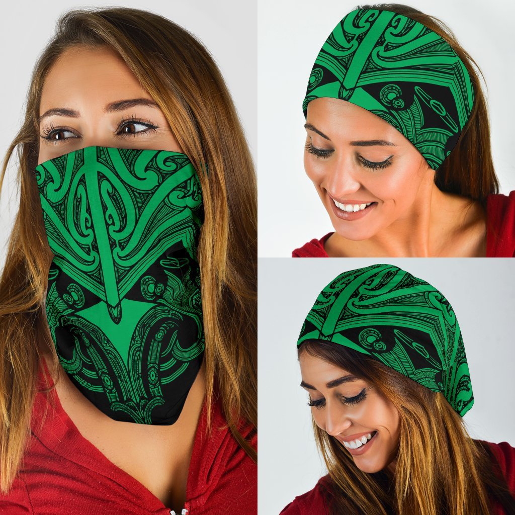 New Zealand Maori Koru Bandana 3 Pack - Green - Vibe Hoodie Shop