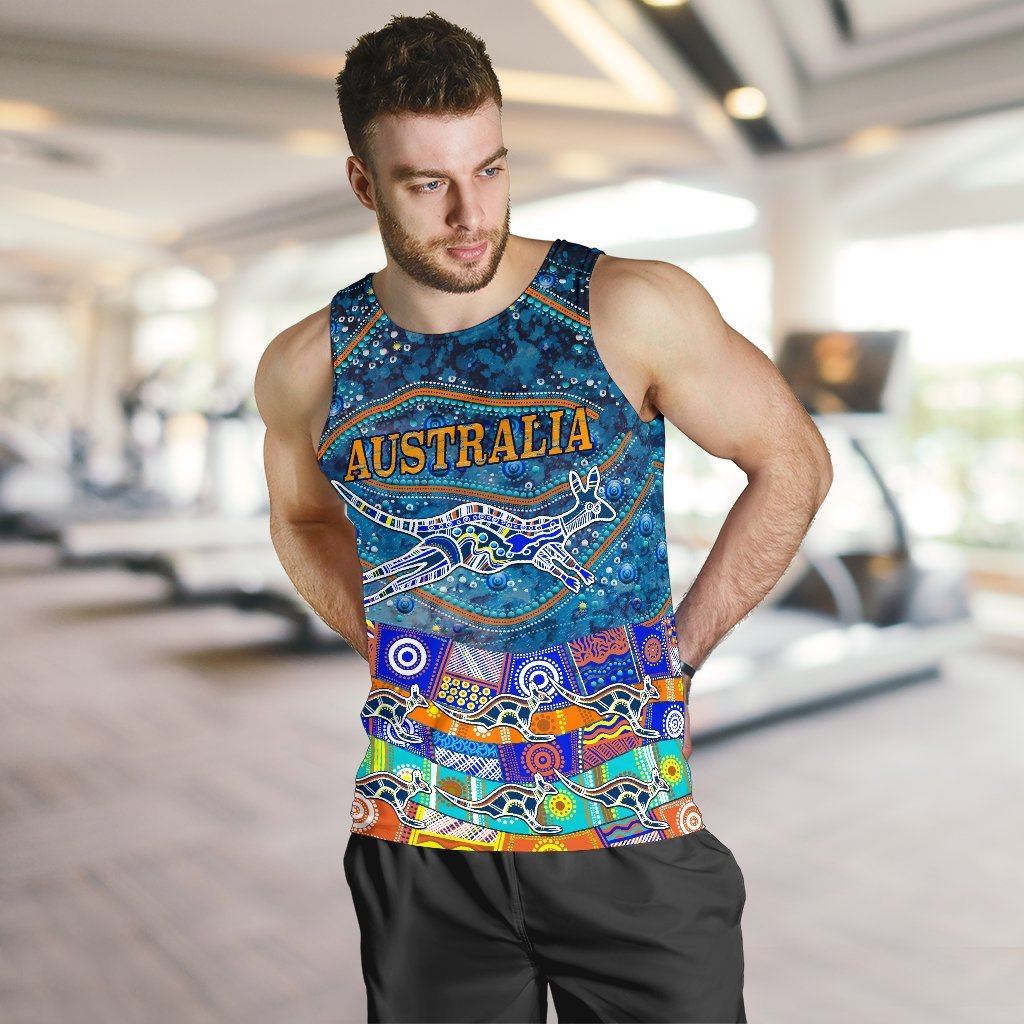 Men's Tank Top - Kangaroo Dreaming - Vibe Hoodie Shop