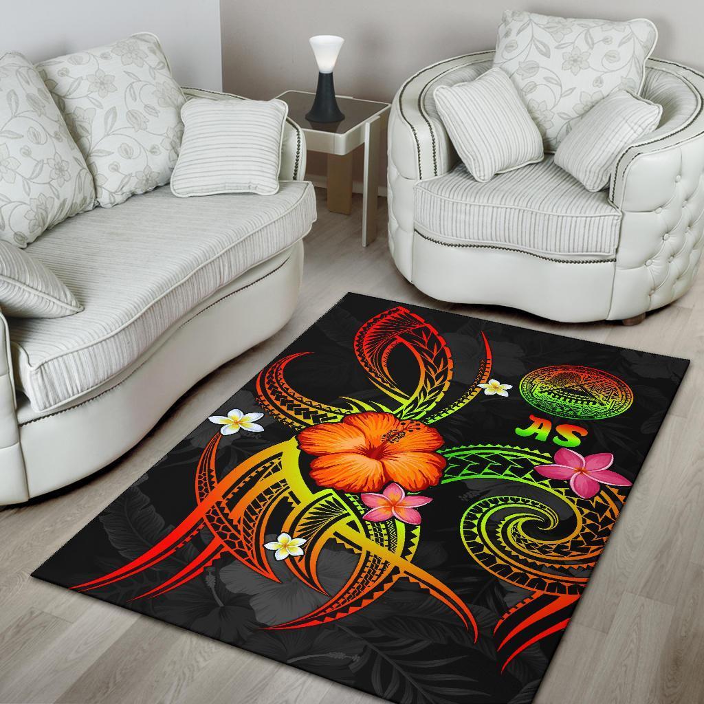 American Samoa Polynesian Area Rug - Legend of American Samoa (Reggae) - Vibe Hoodie Shop