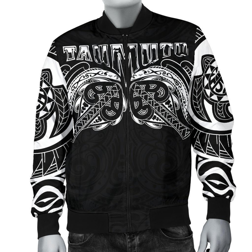 New Zealand Men's Bomber Jacket, Maori Taumutu Tattoo - Vibe Hoodie Shop