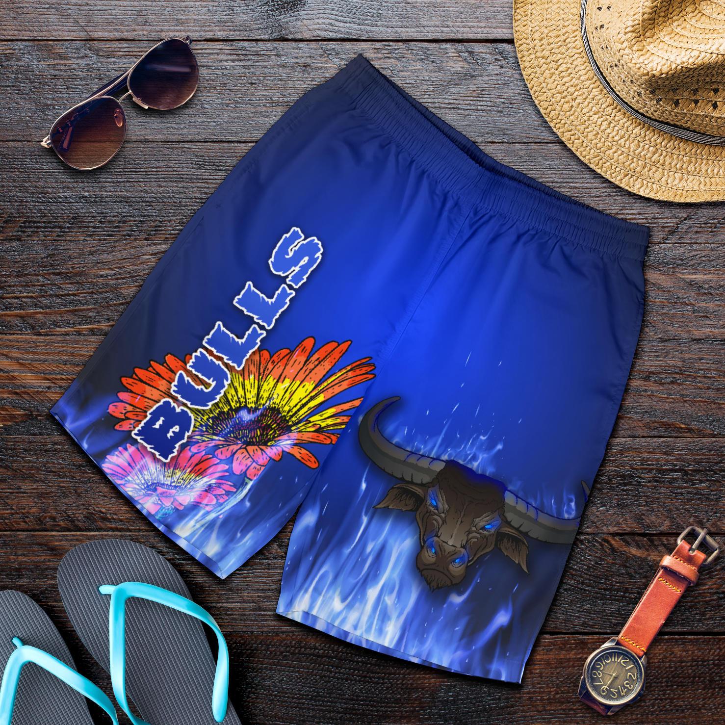 Blue Super Rugby Men Shorts Bulls Barberton Daisy - Vibe Hoodie Shop