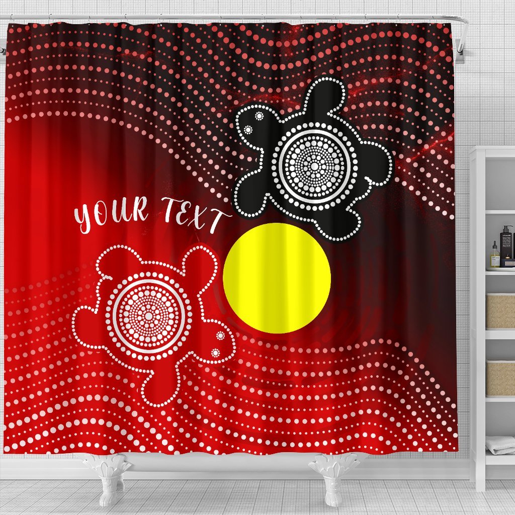 custom-aboriginal-shower-curtain-indigenous-circle-dot-painting-style