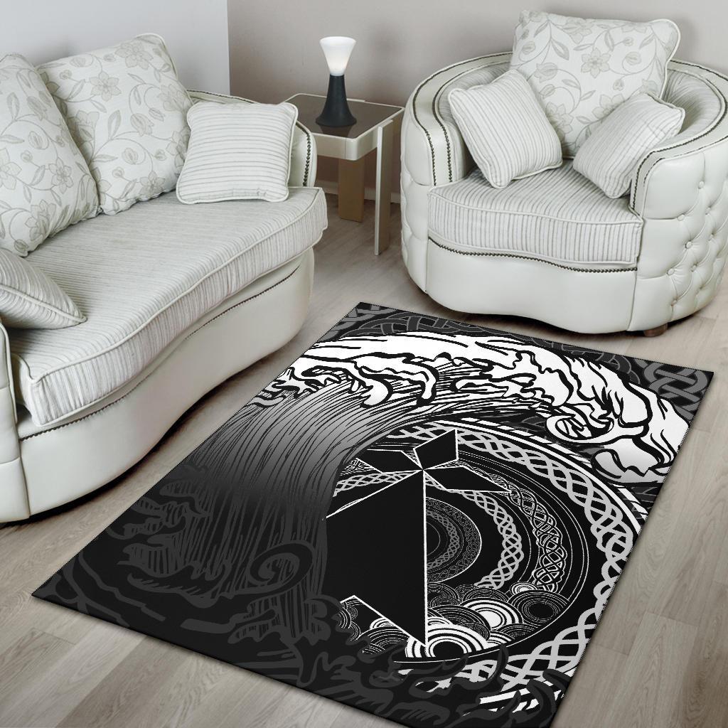 Brittany Area Rug - Sea Waves And Celtic Circle - Vibe Hoodie Shop