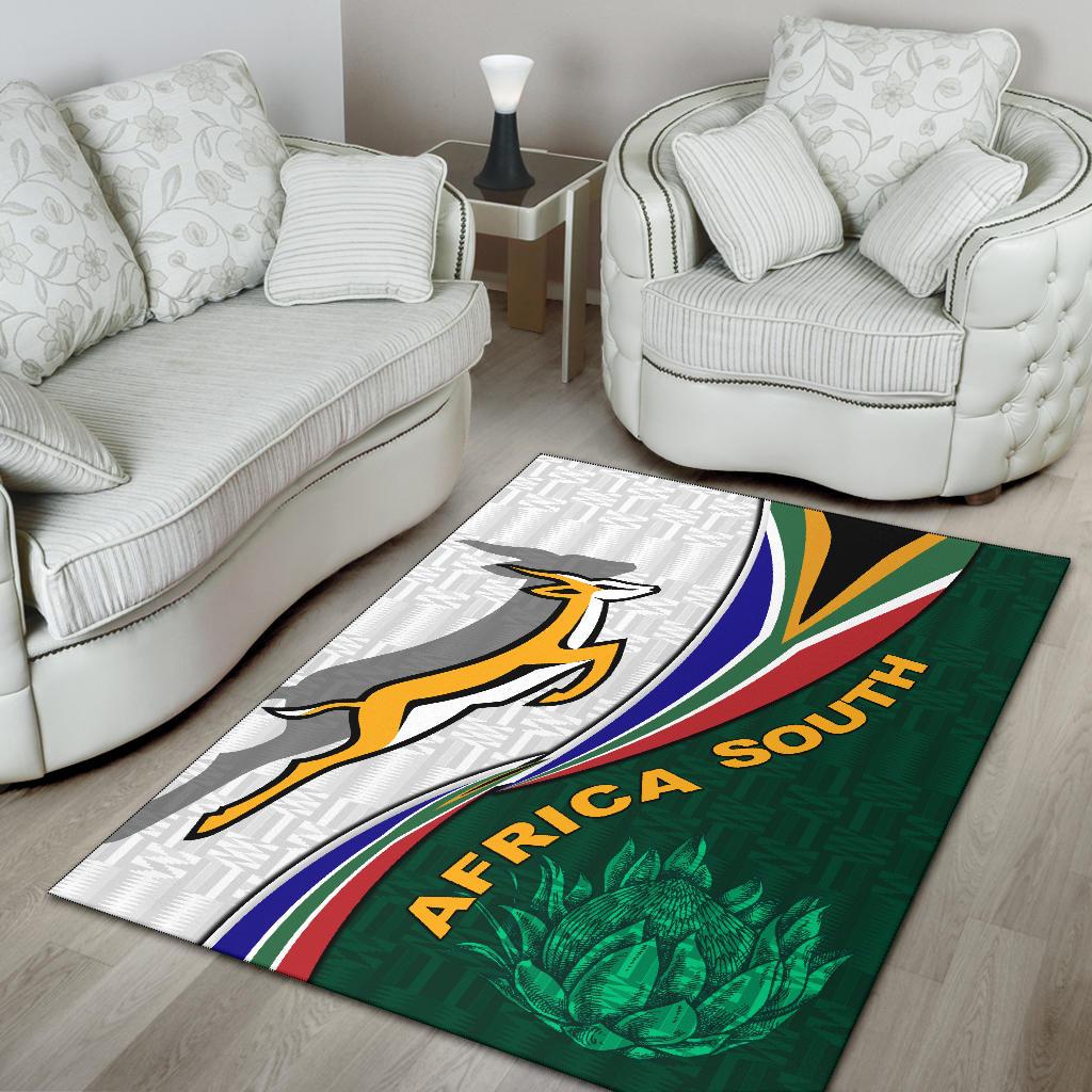 South Africa Area Rug Springboks Rugby Be Unique - White - Vibe Hoodie Shop