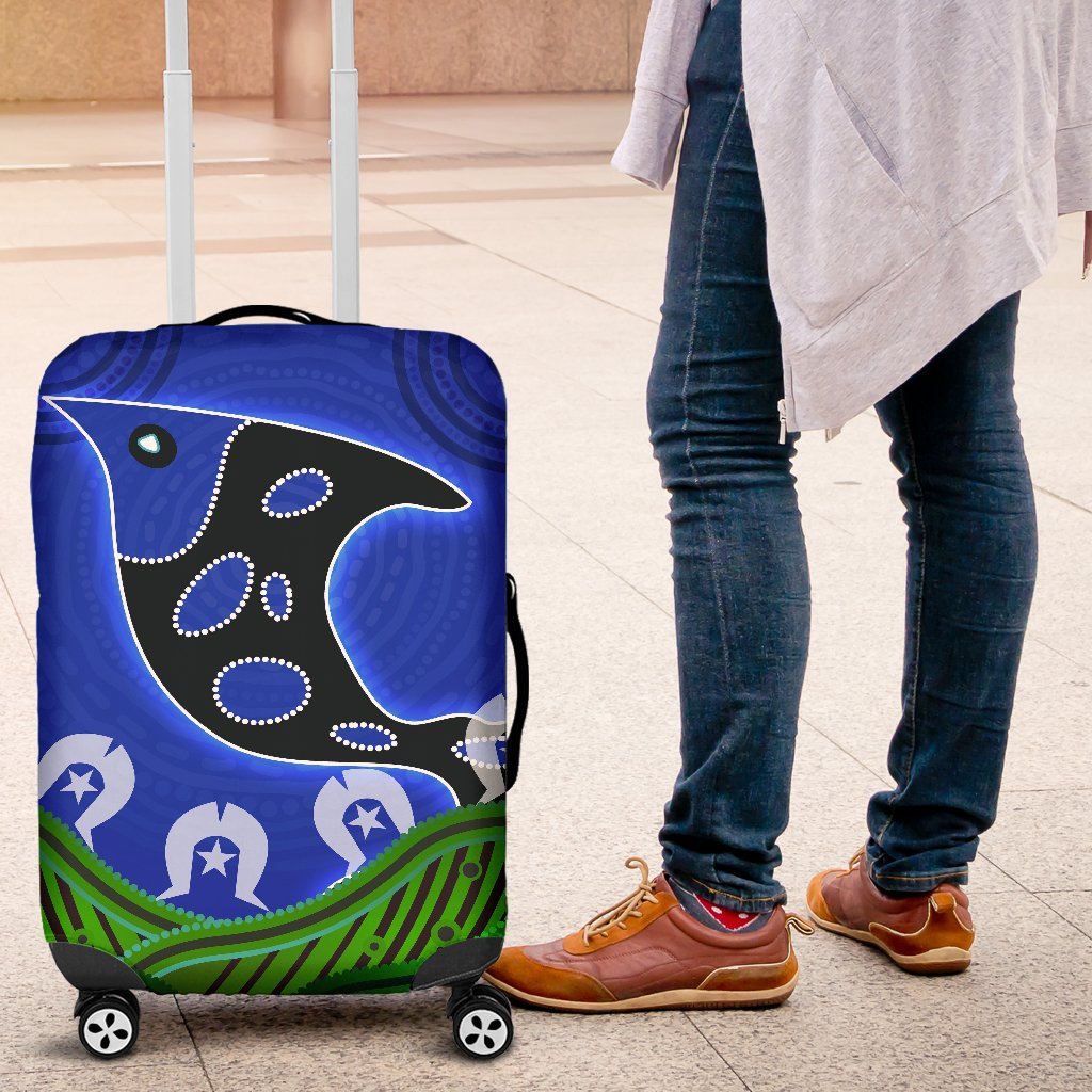 Luggage Cover - Torres Strait Dot Patterns - Vibe Hoodie Shop