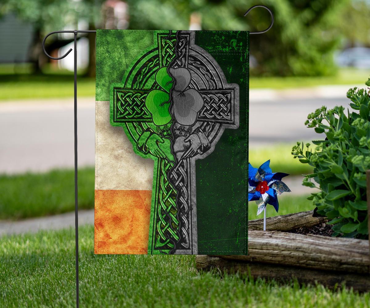 Ireland Celtic Flag - Irish Claddagh Cross - Vibe Hoodie Shop