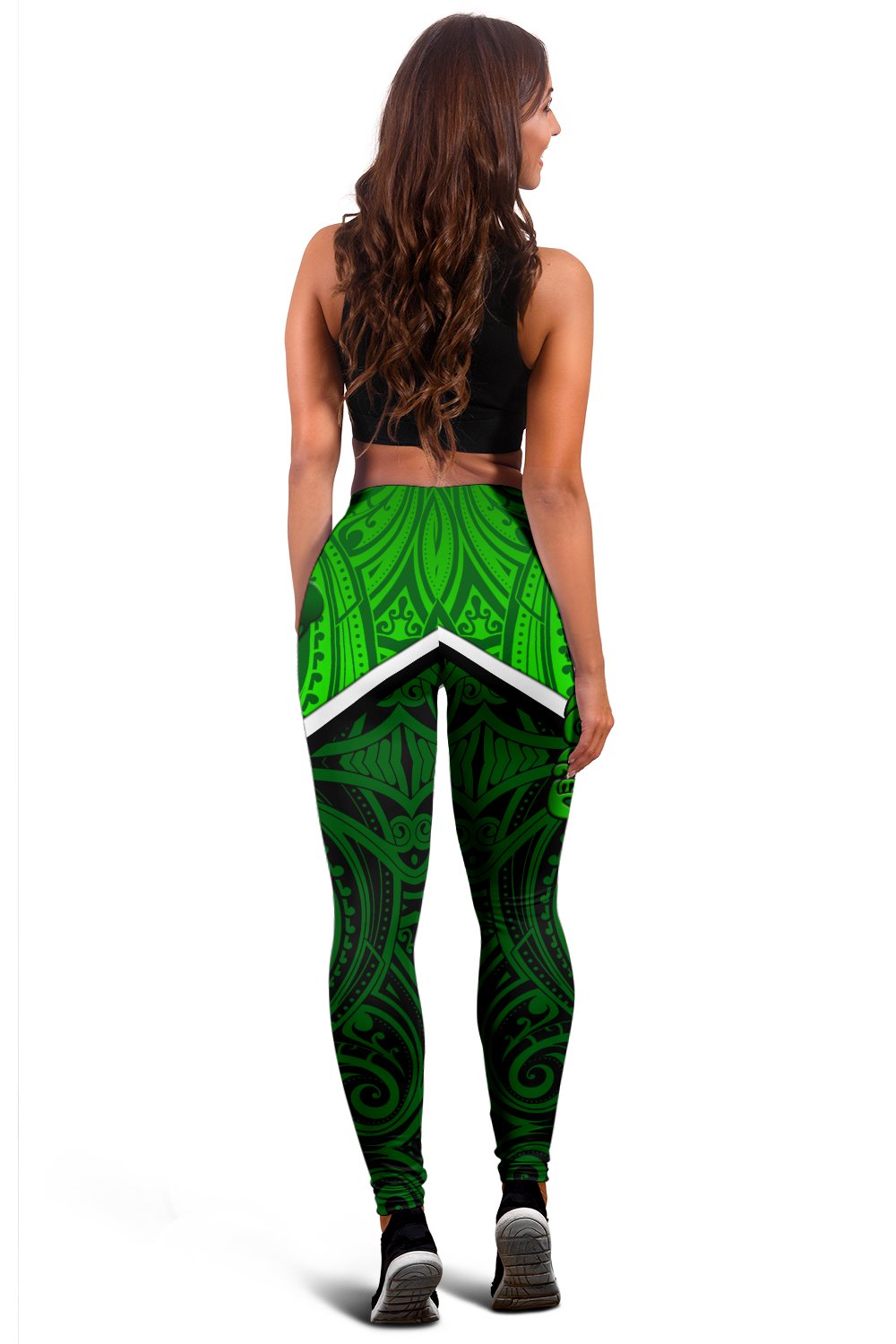 New Zealand Maori Rugby Women Leggings Pride Version - Green - Vibe Hoodie Shop