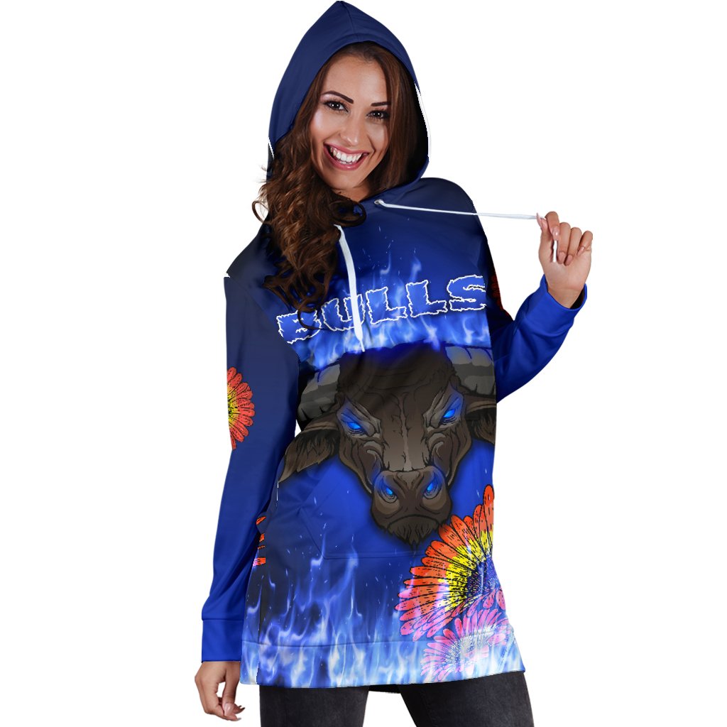 Blue Super Rugby Hoodie Dress Bulls Barberton Daisy - Vibe Hoodie Shop